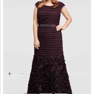 COPY - Long Tulle and Soutache Dress with Beaded Waist